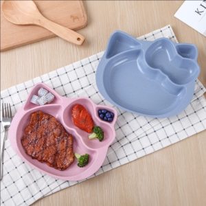 Wheat straw cartoon children's meal plate