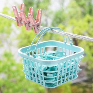 30 pieces of small clips with storage basket